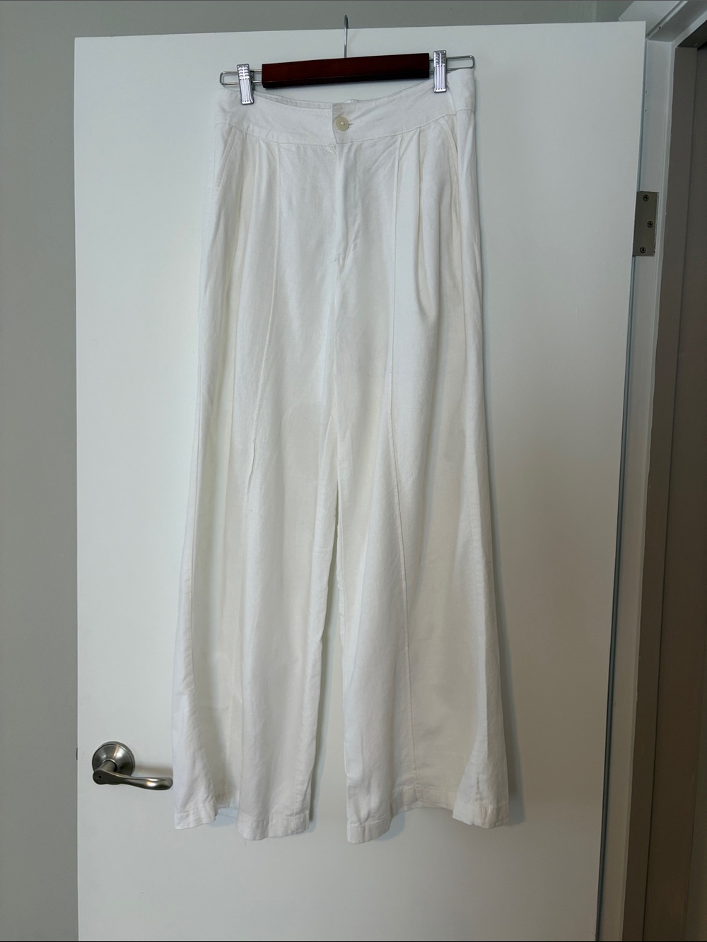 Christian Siriano White Wide-Leg Trousers
